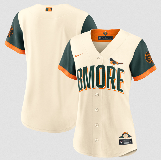 Women's Natural Baltimore Orioles Blank 2026 City Connect Stadium Stitched Baseball Jersey(Run Small)